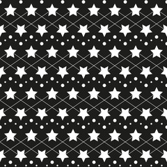 Star monochrome seamless texture