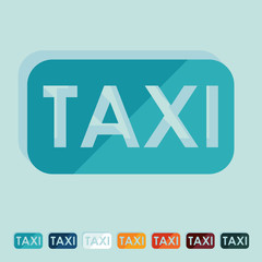 Flat design: taxi