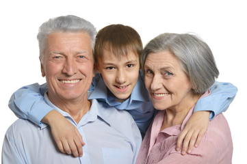 Fototapeta na wymiar Grandparents with grandson
