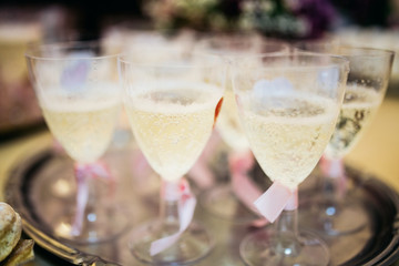 Cold sparkling champagne