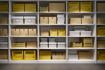 warehouse with goods