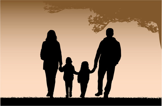Family silhouettes