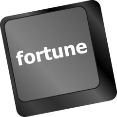 Fortune for investment concept with button on computer keyboard