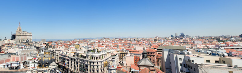 Fototapeta na wymiar Panorama view on Barcelona City