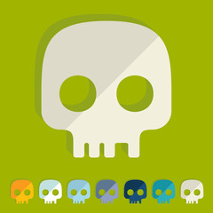 Flat design: skull