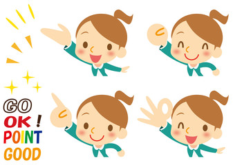 イキイキ　ポニーテールのお姉さん