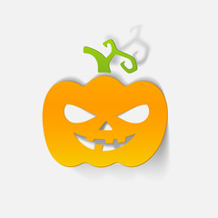 realistic design element: pumpkin