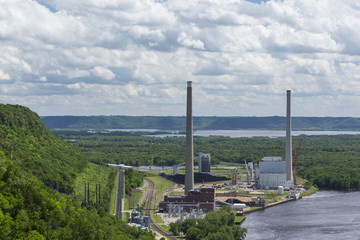 Power Plant In River Valley
