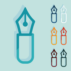 Flat design: pen