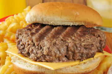 cheeseburger closeup