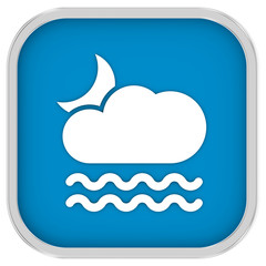 Misty and cloudy at night sign