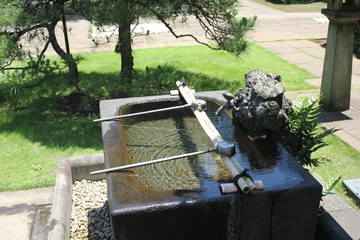 天王寺の手水