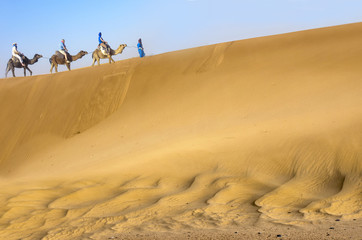 Travel in sahara dunes