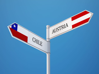 Austria Chile  Sign Flags Concept