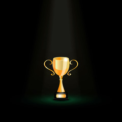 Vector trophy  dark background
