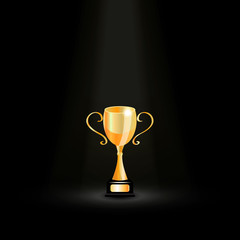 Vector trophy  dark background