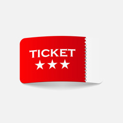 realistic design element: ticket