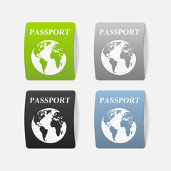realistic design element: passport