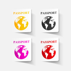 realistic design element: passport