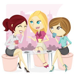 Gossip Office Girl Illustration - 66643505