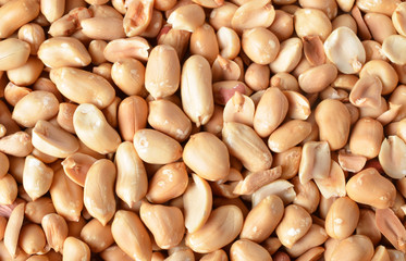 Peanuts. Close up of fried