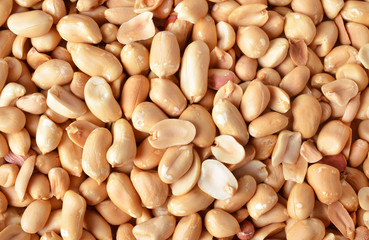 Peanuts. Close up of fried