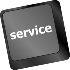Services keyboard key button - business concept