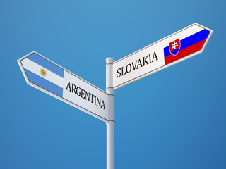 Slovakia Argentina  Sign Flags Concept