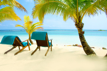 Chair on beautiful beach