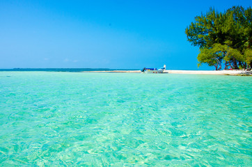 Paradise Beach on beautiful island South Water Caye - Belize