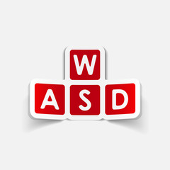 realistic design element: wasd