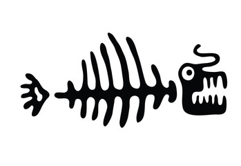 fish bone, vector illustration