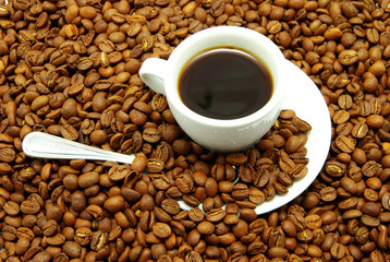 white cup with coffee