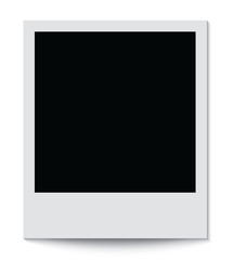 Photo frame isolated on white background. Vector illustration.