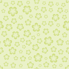 Green floral seamless pattern