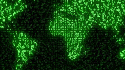 Digital Earth - Data Code Matrix Intro - Powered by Adobe