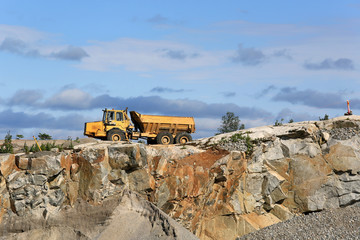 Stone Quarry and Clear Sky