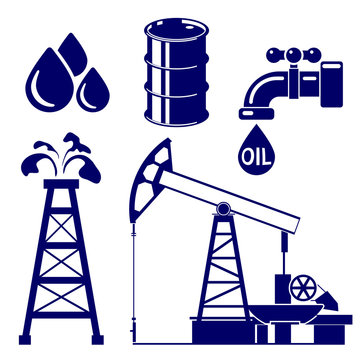 Oil industry icon  set symbol vector  illustration