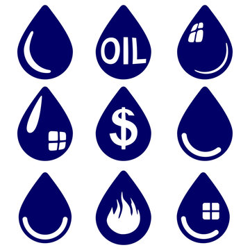 drop  - icon  set symbol vector  illustration