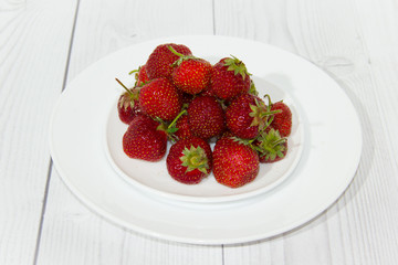 Strawberry in white plate