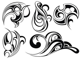 Tribal tattoo elements