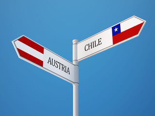 Austria Chile  Sign Flags Concept