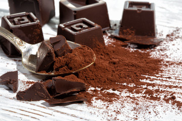 Home made dark chocolate