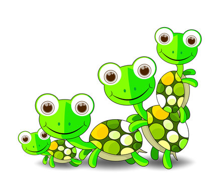 Cute Turtles Family