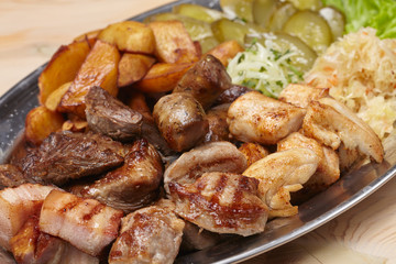 meat with cabbage and potatoes