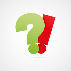 point d'interrogation et d'exclamation