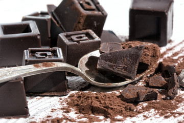 Home made dark chocolate