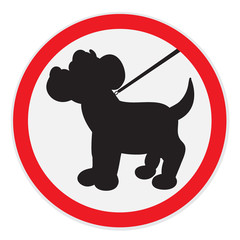 Dogs on lead allowed sign