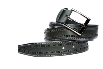 Man's fashion belt isolated on a white background