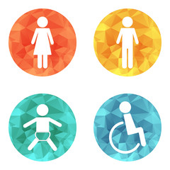 Vector restroom icons